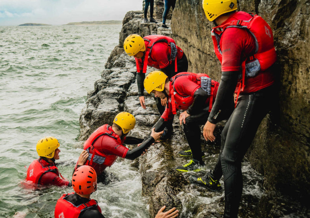 Overcoming challenges as a team on the Gower Peninsula South Wales